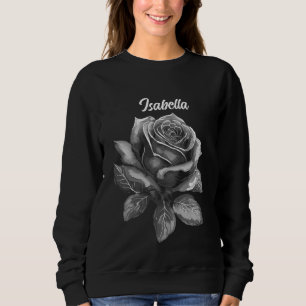 Moletom Camisola de Rosa Preta & Branca Vintage