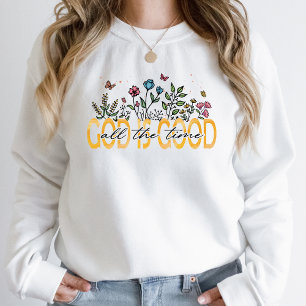 Moletom Camisola-de-suor com grafismo floral