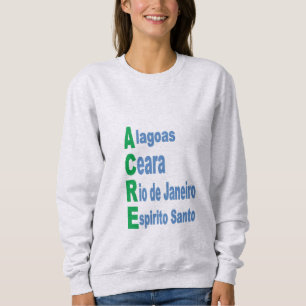 Moletom Camisola de suor feminino cinza do TURISMO BRASIL