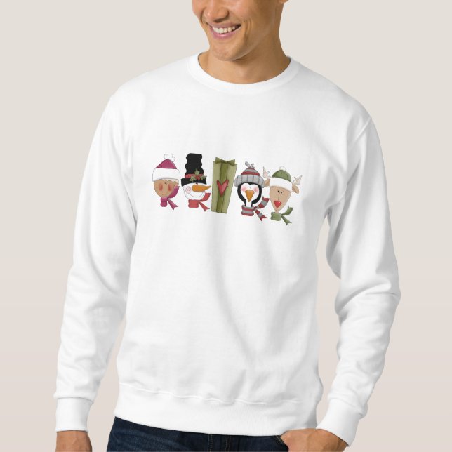 Moletom Camisola de Sweatshirt dos Critérios de Natal (Frente)