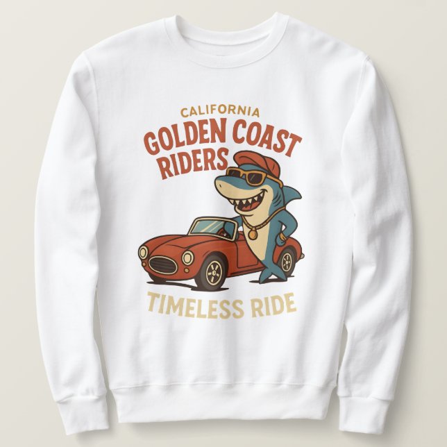 Moletom camisola de tubarão giro (Frente do Design)