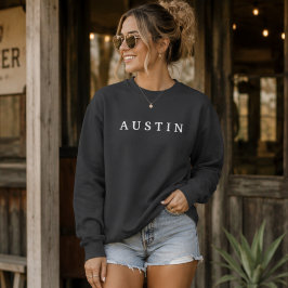 Moletom Camisola de viagem minimalista pela cidade de Aust