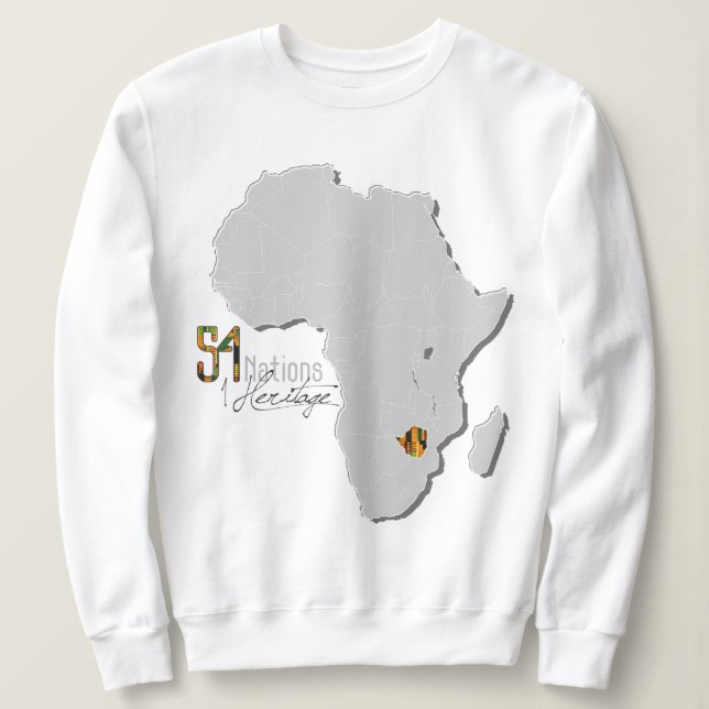 Moletom Camisola de "Zimbabwe" Crewneck (Frente do Design)