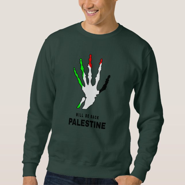 Moletom Camisola design elegante da Palestina (Frente)