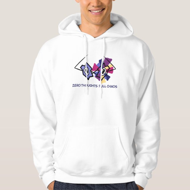 Moletom Camisola Divertida Zero Pensamentos Caos Total - G (Frente)