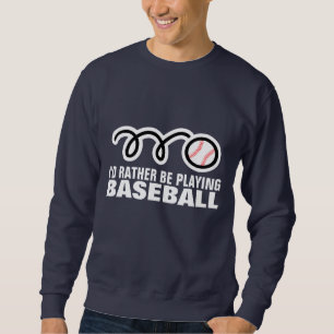 Moletom Camisola do basebol com dizer engraçado do slogan