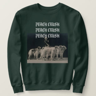 Moletom camisola do borzoi do esmagamento do pêssego