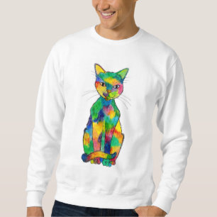 Moletom Camisola do gato do arco-íris