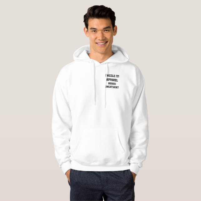 Moletom CAMISOLA do HOODIE dos homens personalizados (Frente Completa)