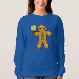 Moletom Camisola do Natal de Pickleball - Gingerbreadman