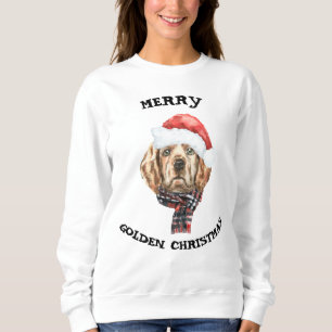 Moletom Camisola do Natal do golden retriever