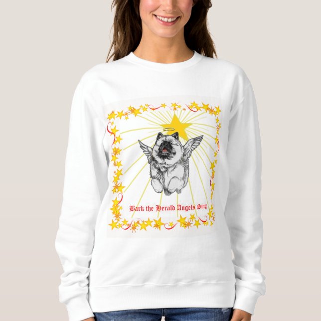 Moletom Camisola do Natal do Keeshond (Frente)