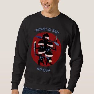 Moletom Camisola do nordeste de Nenjas da palavra de