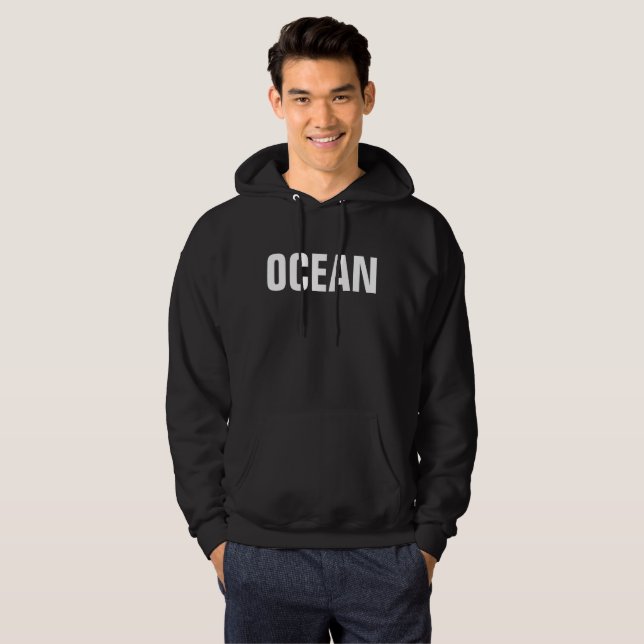 Moletom Camisola do "oceano" dos homens (Frente Completa)