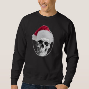 Moletom Camisola do papai noel do Natal do crânio
