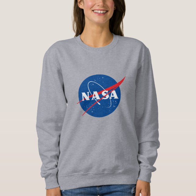 Moletom Camisola-doce (Cinza-de-lua) da NASA Icônica (Frente)