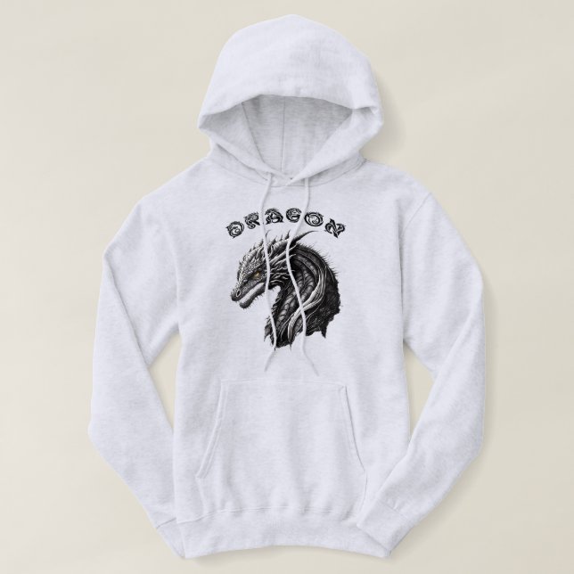 Moletom Camisola-doce encapuzada de dragão (Frente do Design)
