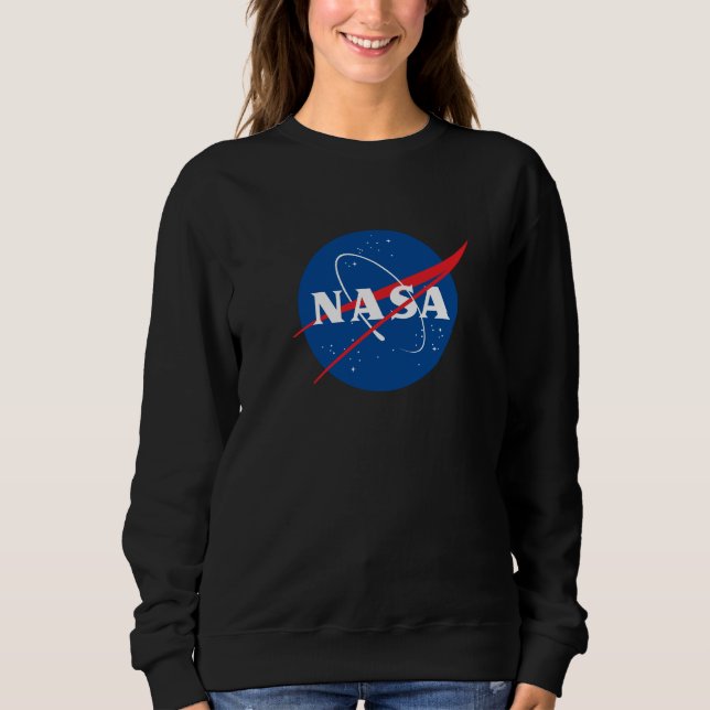 Moletom Camisola-doce feminino da NASA (Eclipse Black) (Frente)