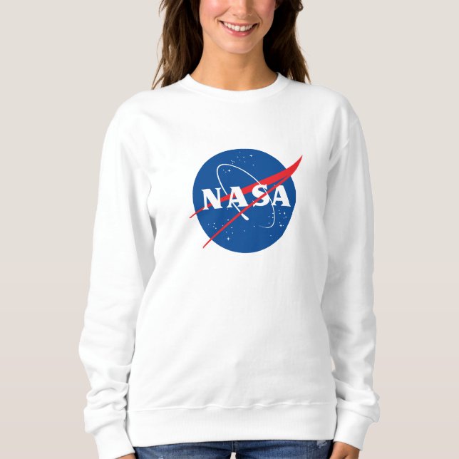 Moletom Camisola-doce (Rocket White) da NASA Icônica (Frente)