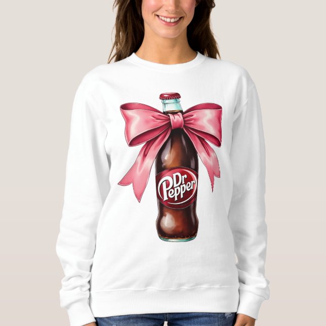 Moletom Camisola Dr.Pepper Pink Bow Coquette (Frente)
