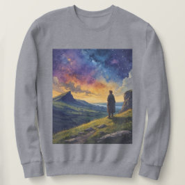 Moletom Camisola Elf Irlanda Antiga Sob o Céu Noturno