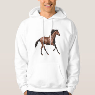 Moletom Camisola encapuçado básica do cavalo dos homens