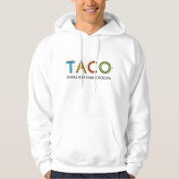 Camisola encapuçado básica do TACO, branca