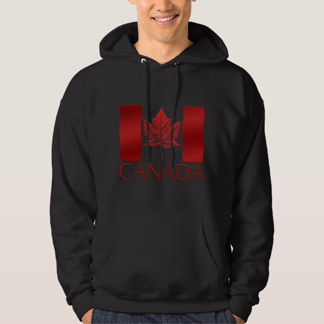 Moletom Camisola encapuçado da bandeira de Canadá do (Frente)