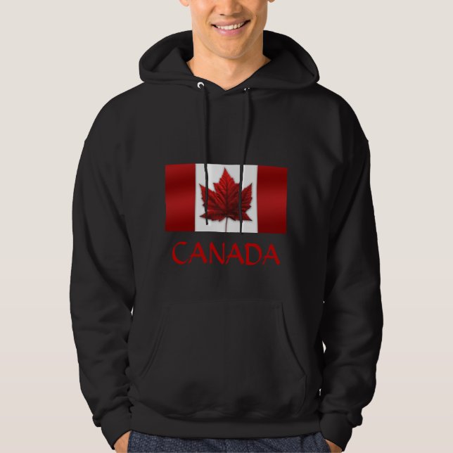 Moletom Camisola encapuçado da bandeira de Canadá do (Frente)
