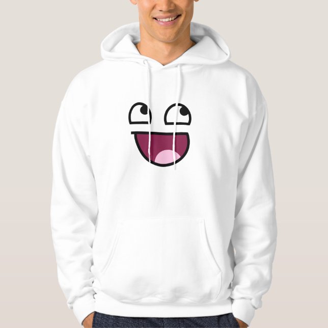 Moletom Camisola encapuçado da cara impressionante (Frente)
