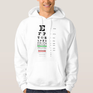 Moletom Camisola encapuçado da carta de olho de Snellen
