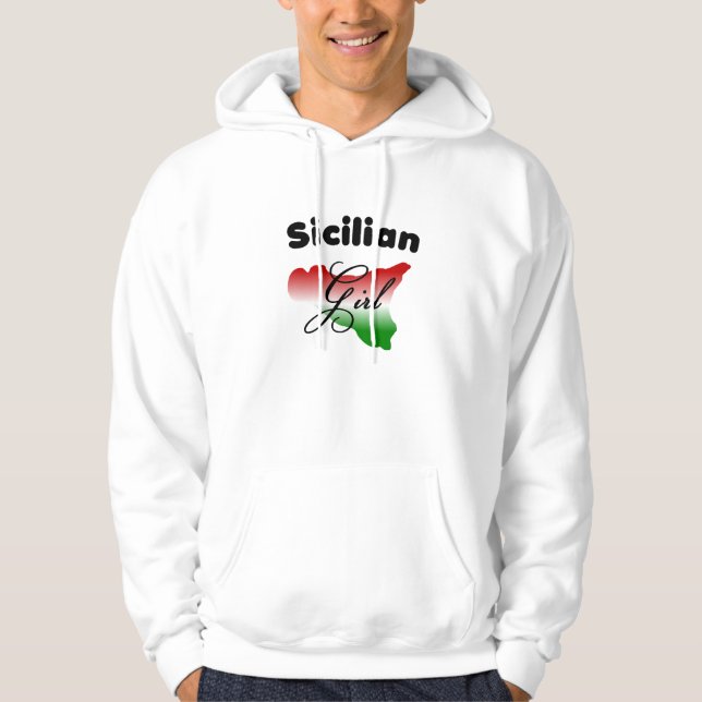 Moletom Camisola encapuçado da menina siciliano (Frente)