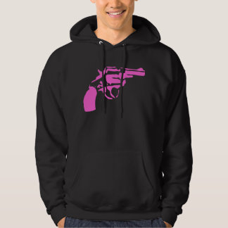 Moletom Camisola encapuçado da pistola cor-de-rosa