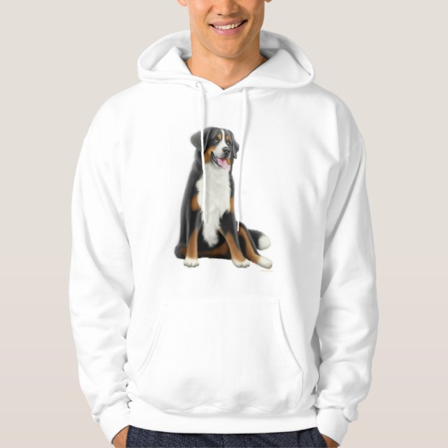 Moletom Camisola encapuçado do cão de montanha de Bernese (Frente)