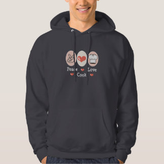 Moletom Camisola encapuçado do cozinheiro do amor da paz