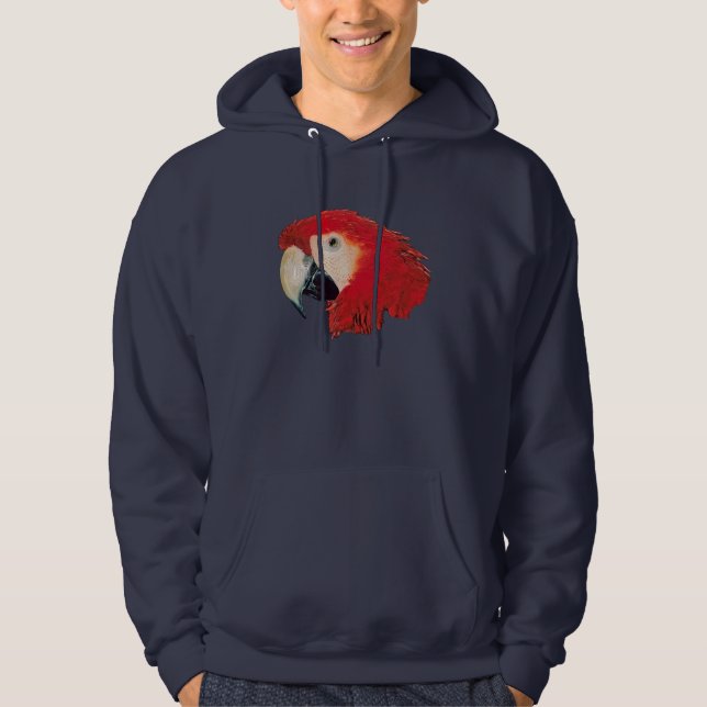 Moletom Camisola encapuçado do papagaio do Macaw (Frente)