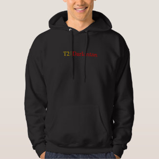 Moletom Camisola encapuçado do término do logotipo preto
