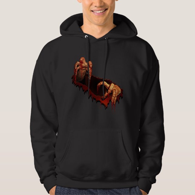 Moletom Camisola encapuçado do zombi do horror do Hoodie (Frente)