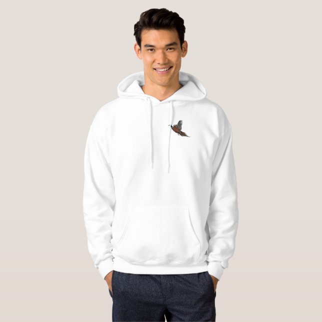 Moletom Camisola encapuçado dos homens do faisão em vôo (Frente Completa)