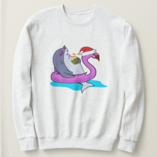 Moletom Camisola engraçada de capuz de design de tubarão d