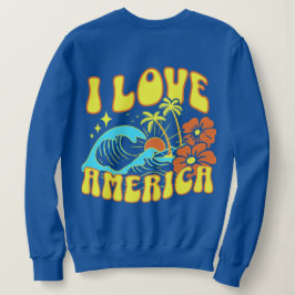 Moletom Camisola Eu Amo a América Para Mulheres