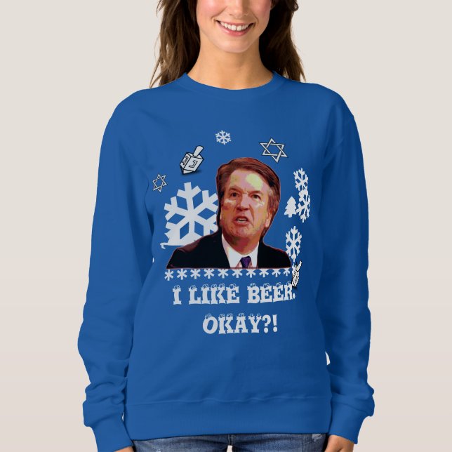 Moletom Camisola feia de Brett Kavanaugh Hanukkah (Frente)