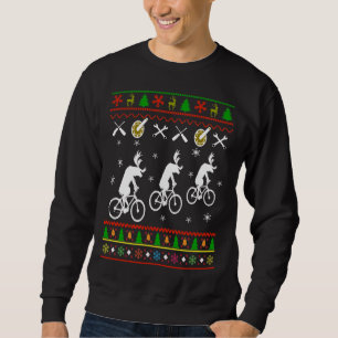 Moletom Camisola feia de ciclagem do Natal