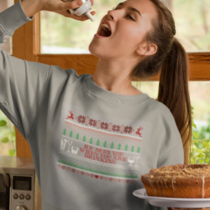 Moletom Camisola Feia de Natal para Beber Cocktail