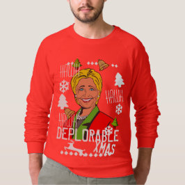 Moletom Camisola feia vermelha do Natal de Hillary Clinton