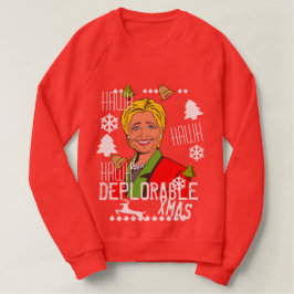 Moletom Camisola feia vermelha do Natal de Hillary Clinton