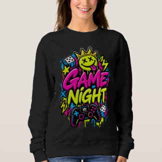 Moletom Camisola Feminina de Jogo Noturno com Grafite Neon
