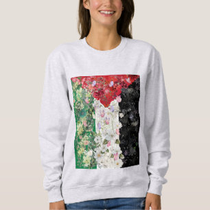 Moletom Camisola Feminina Floral Bandeira da Palestina