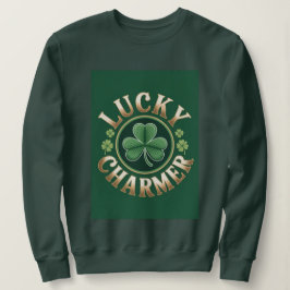 Moletom Camisola Feminina Lucky Charmer Verde Floresta