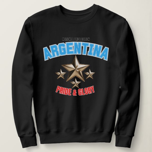 Moletom Camisola Feminina Orgulho Nacional Argentina (Frente do Design)
